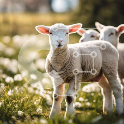 Intra Συλλεκτικό Ξύλινο Παζλ Plywood 4mm - Περίεργα πρόβατα στο χορτάρι Σε Ξύλινο Κουτί - Διαστάσεις: 10x10 cm – 25 κομμάτια - Image 1