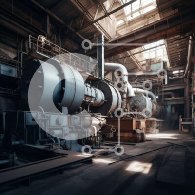 Intra Συλλεκτικό Ξύλινο Παζλ Plywood 4mm - Βιομηχανικό κτίριο με σωλήνες και λέβητες Σε Ξύλινο Κουτί - Διαστάσεις Puzzle: 10x10 cm – 25 κομμάτια - Image 1