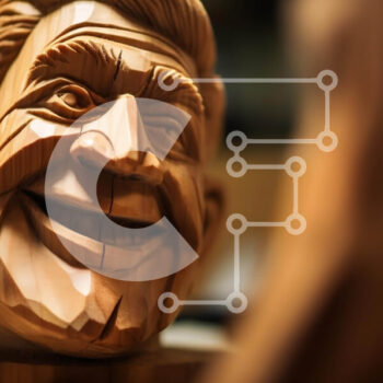 Intra Συλλεκτικό Ξύλινο Παζλ Plywood  4mm - Ξύλινη προτομή του Προέδρου Ρόναλντ Ρίγκαν Σε Ξύλινο Κουτί - Διαστάσεις Puzzle: 10x10 cm – 25 κομμάτια - Image 1