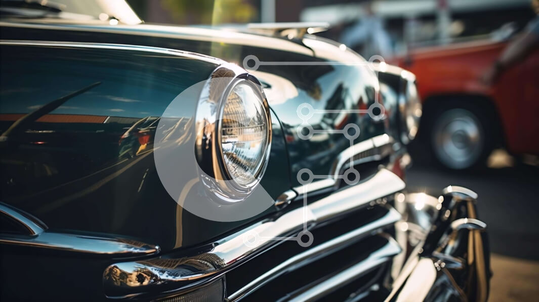 Intra Συλλεκτικό Ξύλινο Παζλ Plywood  4mm - Συγκέντρωση Έκθεσης Classic Green Car Σε Ξύλινο Κουτί - Διαστάσεις Puzzle: 10x10 cm – 25 κομμάτια