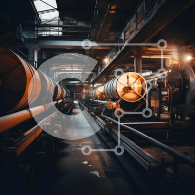 Intra Συλλεκτικό Ξύλινο Παζλ Plywood 4mm - Μεγάλη Βιομηχανική Εγκατάσταση με Σωλήνες Σε Ξύλινο Κουτί - Διαστάσεις Puzzle: 10x10 cm – 25 κομμάτια - Image 1