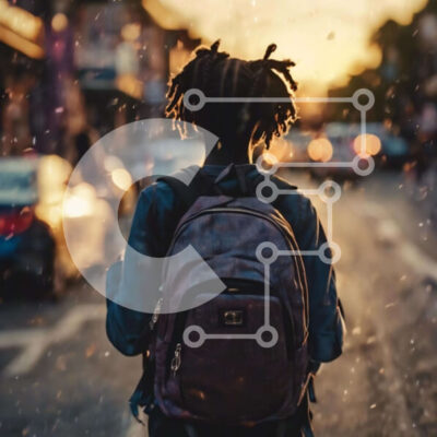 Intra Συλλεκτικό Ξύλινο Παζλ Plywood  4mm - Άτομο με Dreadlocks που περπατά στο ηλιοβασίλεμα Σε Ξύλινο Κουτί - Διαστάσεις Puzzle: 10x10 cm – 25 κομμάτια - Image 1