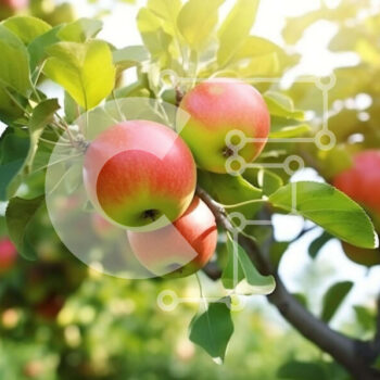 Intra Συλλεκτικό Ξύλινο Παζλ Plywood  4mm - Φρέσκα κόκκινα μήλα σε έναν οπωρώνα Σε Ξύλινο Κουτί - Διαστάσεις: 10x10 cm – 25 κομμάτια - Image 1