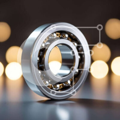 Intra Συλλεκτικό Ξύλινο Παζλ Plywood  4mm - Μεταλλικό ρουλεμάν σε φωτισμένο φόντο Σε Ξύλινο Κουτί - Διαστάσεις: 10x10 cm – 25 κομμάτια - Image 1