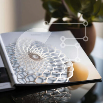 Intra Συλλεκτικό Ξύλινο Παζλ Plywood  4mm - Ανοιχτό βιβλίο με περίπλοκη τέχνη και φυτό σε γλάστρα Σε Ξύλινο Κουτί - Διαστάσεις Puzzle: 10x10 cm – 25 κομμάτια - Image 1