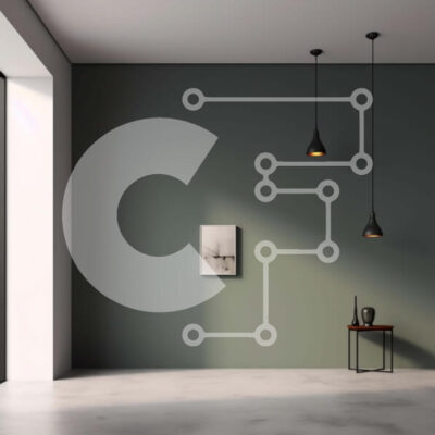 Intra Συλλεκτικό Ξύλινο Παζλ Plywood  4mm - Άδειο δωμάτιο με πράσινους τοίχους και έπιπλα Σε Ξύλινο Κουτί - Διαστάσεις Puzzle: 10x10 cm – 25 κομμάτια - Image 1