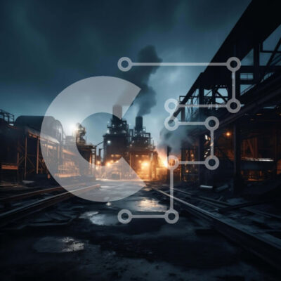 Intra Συλλεκτικό Ξύλινο Παζλ Plywood 4mm - Σκοτεινή βιομηχανική σκηνή Σε Ξύλινο Κουτί - Διαστάσεις Puzzle: 10x10 cm – 25 κομμάτια - Image 1