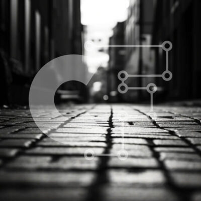 Intra Συλλεκτικό Ξύλινο Παζλ Plywood  4mm - Άδειος σκοτεινός δρόμος με τούβλα Σε Ξύλινο Κουτί - Διαστάσεις Puzzle: 10x10 cm – 25 κομμάτια - Image 1