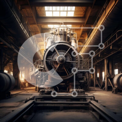 Intra Συλλεκτικό Ξύλινο Παζλ Plywood 4mm - Σκουριασμένος κινητήρας τρένου σε βιομηχανικό κτίριο Σε Ξύλινο Κουτί - Διαστάσεις Puzzle: 10x10 cm – 25 κομμάτια - Image 1