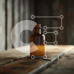 Intra Συλλεκτικό Ξύλινο Παζλ Plywood  4mm - Άδειο καφέ γυάλινο μπουκάλι σε ξύλινο τραπέζι Σε Ξύλινο Κουτί - Διαστάσεις: 10x10 cm – 25 κομμάτια