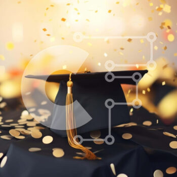 Intra Συλλεκτικό Ξύλινο Παζλ Plywood  4mm - Μαύρο Καπάκι αποφοίτησης με χρυσό κομφετί Σε Ξύλινο Κουτί - Διαστάσεις Puzzle: 10x10 cm – 25 κομμάτια - Image 1