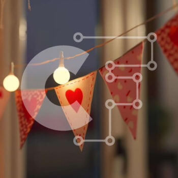 Intra Συλλεκτικό Ξύλινο Παζλ Plywood  4mm - Διακόσμηση για την Ημέρα του Αγίου Βαλεντίνου με Κόκκινα, Λευκά και Μπλε κολόνια Σε Ξύλινο Κουτί - Διαστάσεις Puzzle: 10x10 cm – 25 κομμάτια - Image 1