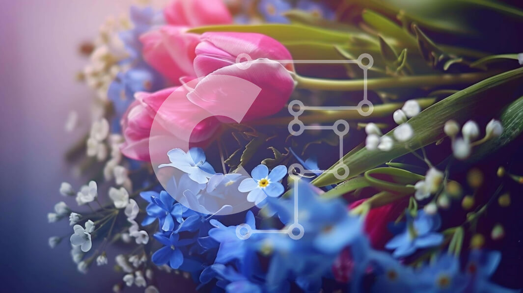 Intra Συλλεκτικό Ξύλινο Παζλ Plywood  4mm - Πολύχρωμο μπουκέτο λουλούδια Σε Ξύλινο Κουτί - Διαστάσεις: 10x10 cm – 25 κομμάτια