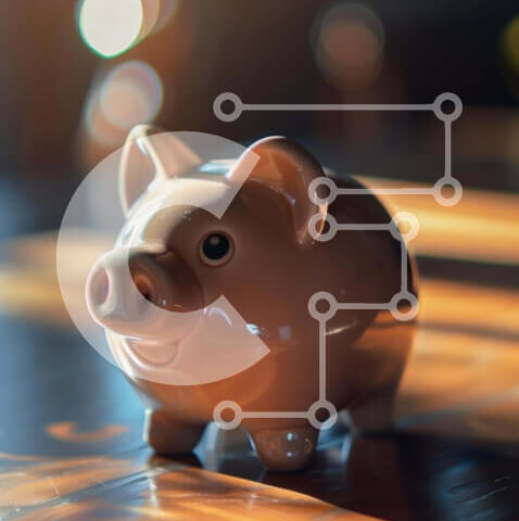 Intra Συλλεκτικό Ξύλινο Παζλ Plywood  4mm - Μικρός καφέ κουμπαράς στο τραπέζι Σε Ξύλινο Κουτί - Διαστάσεις: 10x10 cm – 25 κομμάτια - Image 1