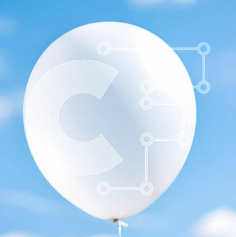 Intra Συλλεκτικό Ξύλινο Παζλ Plywood 4mm - Λευκό μπαλόνι που επιπλέει στον ουρανό Σε Ξύλινο Κουτί - Διαστάσεις Puzzle: 10x10 cm – 25 κομμάτια - Image 1