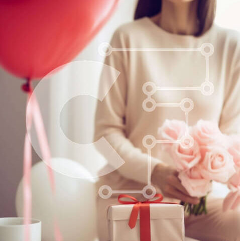 Intra Συλλεκτικό Ξύλινο Παζλ Plywood 4mm - Γυναίκα με κουτί δώρου και τριαντάφυλλα στο κρεβάτι Σε Ξύλινο Κουτί - Διαστάσεις Puzzle: 10x10 cm – 25 κομμάτια - Image 1