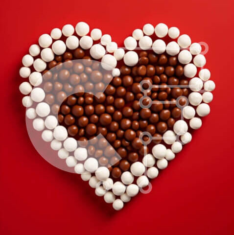 Intra Συλλεκτικό Ξύλινο Παζλ Plywood 4mm - Γλυκιά σοκολατένια σύνθεση σε σχήμα καρδιάς για ειδικές περιστάσεις Σε Ξύλινο Κουτί - Διαστάσεις: 10x10 cm – 25 κομμάτια - Image 1