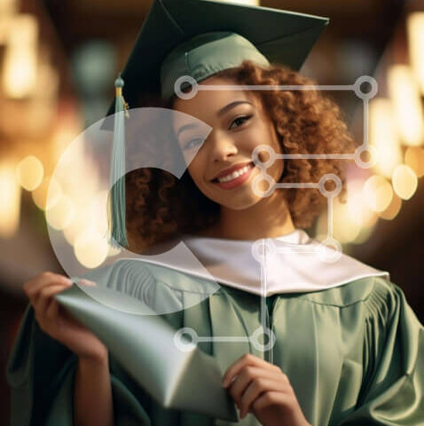 Intra Συλλεκτικό Ξύλινο Παζλ Plywood  4mm - Στιγμή αποφοίτησης Σε Ξύλινο Κουτί - Διαστάσεις Puzzle: 10x10 cm – 25 κομμάτια - Image 1