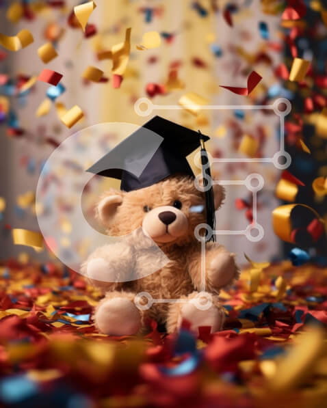 Intra Συλλεκτικό Ξύλινο Παζλ Plywood  4mm - Εορταστική γιορτή αρκουδάκι Σε Ξύλινο Κουτί - Διαστάσεις: 10x10 cm – 25 κομμάτια