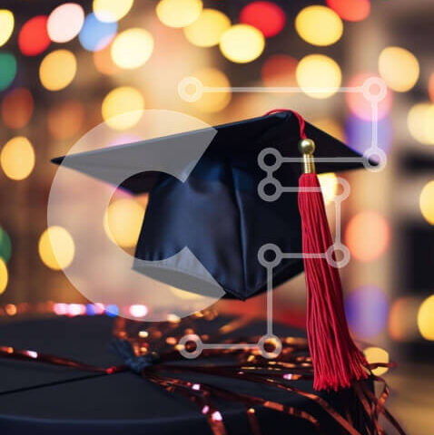 Intra Συλλεκτικό Ξύλινο Παζλ Plywood 4mm - Μαύρο καπάκι αποφοίτησης στο τραπέζι Σε Ξύλινο Κουτί - Διαστάσεις Puzzle: 10x10 cm – 25 κομμάτια - Image 1