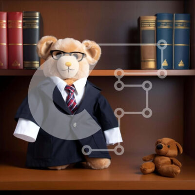 Intra Συλλεκτικό Ξύλινο Παζλ Plywood  4mm - Teddy Bear με επίσημη ενδυμασία σε ράφια Σε Ξύλινο Κουτί - Διαστάσεις: 10x10 cm – 25 κομμάτια - Image 1