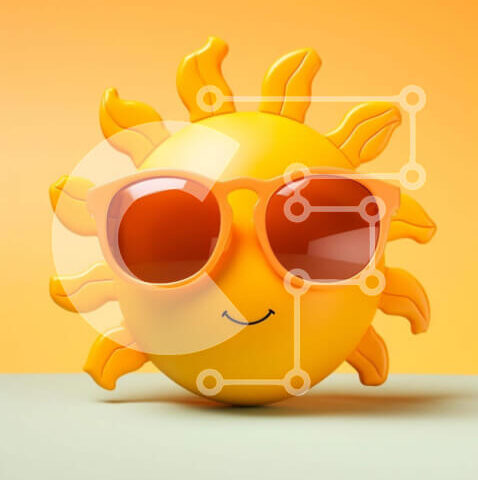 Intra Συλλεκτικό Ξύλινο Παζλ Plywood 4mm - Χαρούμενο παιχνίδι ηλίου με γυαλιά ηλίου Σε Ξύλινο Κουτί - Διαστάσεις Puzzle: 10x10 cm – 25 κομμάτια - Image 1