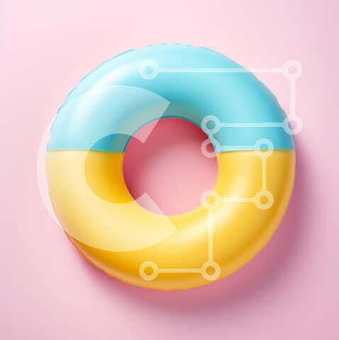 Intra Συλλεκτικό Ξύλινο Παζλ Plywood  4mm - Πολύχρωμο δαχτυλίδι ζωής σε ροζ φόντο Σε Ξύλινο Κουτί - Διαστάσεις Puzzle: 10x10 cm – 25 κομμάτια - Image 1