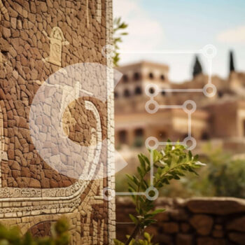 Intra Συλλεκτικό Ξύλινο Παζλ Plywood  4mm - Ιστορικός πέτρινος τοίχος με το φυσικό περιβάλλον Σε Ξύλινο Κουτί - Διαστάσεις Puzzle: 10x10 cm – 25 κομμάτια - Image 1