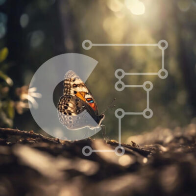 Intra Συλλεκτικό Ξύλινο Παζλ Plywood  4mm - Πεταλούδα στο δάσος Σε Ξύλινο Κουτί - Διαστάσεις: 10x10 cm – 25 κομμάτια - Image 1