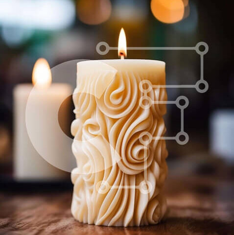 Intra Συλλεκτικό Ξύλινο Παζλ Plywood  4mm - Διακοσμητικά κεριά στο τραπέζι Σε Ξύλινο Κουτί - Διαστάσεις: 10x10 cm – 25 κομμάτια - Image 1