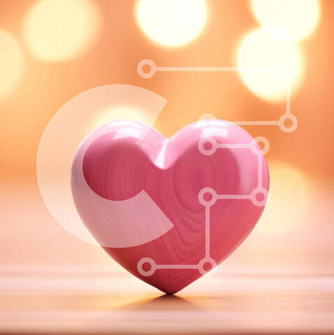 Intra Συλλεκτικό Ξύλινο Παζλ Plywood 4mm - Ροζ αντικείμενο σε σχήμα καρδιάς σε ξύλινο τραπέζι Σε Ξύλινο Κουτί - Διαστάσεις Puzzle: 10x10 cm – 25 κομμάτια - Image 1