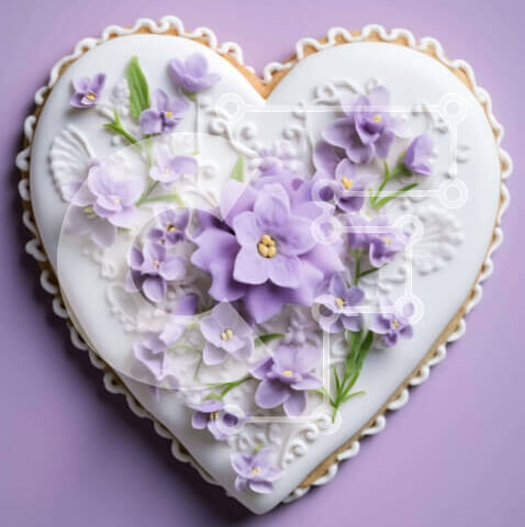 Intra Συλλεκτικό Ξύλινο Παζλ Plywood 4mm - Μπισκότο για την ημέρα του Αγίου Βαλεντίνου σε σχήμα καρδιάς Σε Ξύλινο Κουτί - Διαστάσεις Puzzle: 10x10 cm – 25 κομμάτια - Image 1