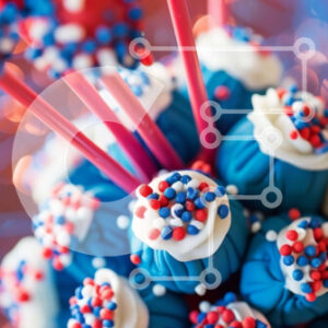 Intra Συλλεκτικό Ξύλινο Παζλ Plywood 4mm - Μπουκέτο Cake Pops Σε Ξύλινο Κουτί - Διαστάσεις: 10x10 cm – 25 κομμάτια - Image 1