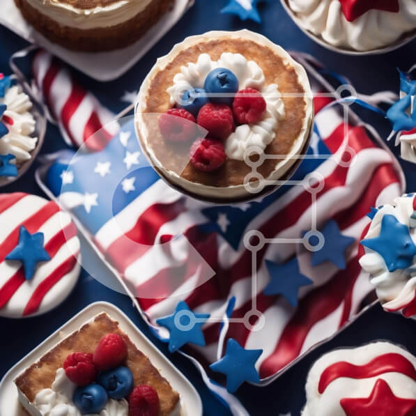 Intra Συλλεκτικό Ξύλινο Παζλ Plywood  4mm - Επιδόρπια με πατριωτικό θέμα για τον εορτασμό της Ημέρας της Ανεξαρτησίας Σε Ξύλινο Κουτί - Διαστάσεις: 10x10 cm – 25 κομμάτια