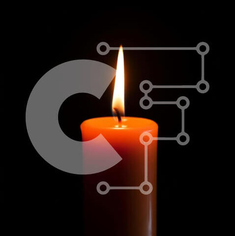 Intra Συλλεκτικό Ξύλινο Παζλ Plywood 4mm - Λαμπερό πορτοκαλί κερί σε σκοτεινό σκηνικό Σε Ξύλινο Κουτί - Διαστάσεις Puzzle: 10x10 cm – 25 κομμάτια - Image 1