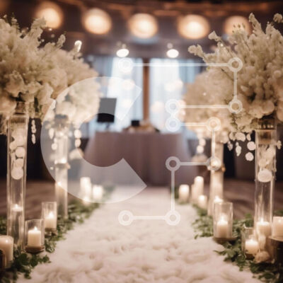 Intra Συλλεκτικό Ξύλινο Παζλ Plywood  4mm - Ρομαντική διακόσμηση διαδρόμου γάμου Σε Ξύλινο Κουτί - Διαστάσεις Puzzle: 10x10 cm – 25 κομμάτια - Image 1