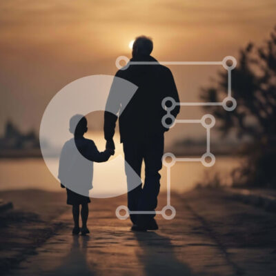 Intra Συλλεκτικό Ξύλινο Παζλ Plywood  4mm - Συγκινητική στιγμή σύνδεσης μεταξύ γενεών Σε Ξύλινο Κουτί - Διαστάσεις Puzzle: 10x10 cm – 25 κομμάτια - Image 1