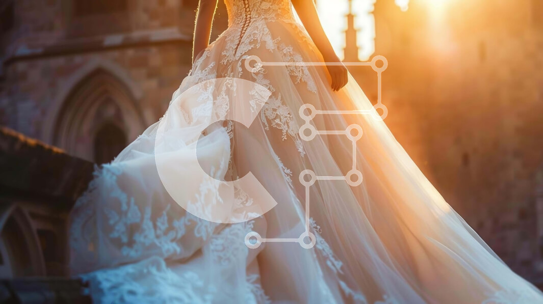 Intra Συλλεκτικό Ξύλινο Παζλ Plywood  4mm - Όμορφη νύφη με νυφικό στα σκαλιά του αρχαίου κτηρίου Σε Ξύλινο Κουτί - Διαστάσεις Puzzle: 10x10 cm – 25 κομμάτια