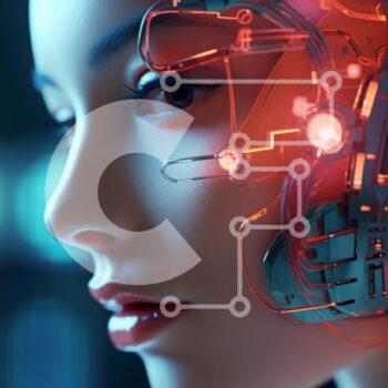 Intra Συλλεκτικό Ξύλινο Παζλ Plywood  4mm - Φουτουριστική γυναίκα με τεχνητό κεφάλι και ηλεκτρονικές συσκευές Σε Ξύλινο Κουτί - Διαστάσεις Puzzle: 10x10 cm – 25 κομμάτια - Image 1