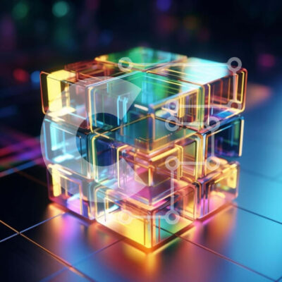 Intra Συλλεκτικό Ξύλινο Παζλ Plywood  4mm - Πολύχρωμο κύβος σε αφηρημένο φόντο Σε Ξύλινο Κουτί - Διαστάσεις Puzzle: 10x10 cm – 25 κομμάτια - Image 1