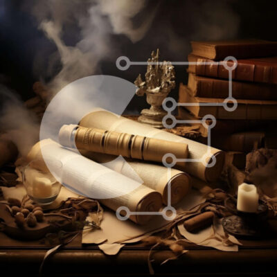 Intra Συλλεκτικό Ξύλινο Παζλ Plywood  4mm - Μαγευτικά βιβλία και σκηνή με κεριά Σε Ξύλινο Κουτί - Διαστάσεις: 10x10 cm – 25 κομμάτια - Image 1