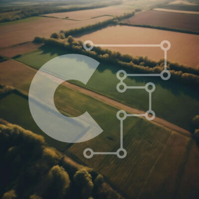 Intra Συλλεκτικό Ξύλινο Παζλ Plywood  4mm - Εναέρια άποψη του πράσινου χωραφιού με τις καλλιέργειες και τα δέντρα Σε Ξύλινο Κουτί - Διαστάσεις: 10x10 cm – 25 κομμάτια - Image 1