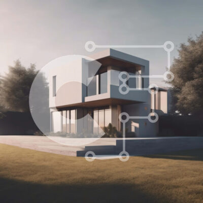 Intra Συλλεκτικό Ξύλινο Παζλ Plywood 4mm - Μοντέρνο σπίτι σε καταπράσινο περιβάλλον Σε Ξύλινο Κουτί - Διαστάσεις Puzzle: 10x10 cm – 25 κομμάτια - Image 1