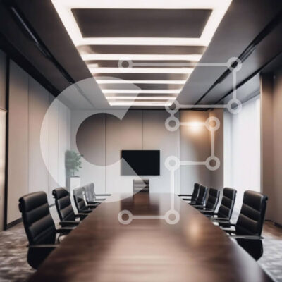 Intra Συλλεκτικό Ξύλινο Παζλ Plywood  4mm - Κενή αίθουσα συνεδριάσεων Σε Ξύλινο Κουτί - Διαστάσεις Puzzle: 10x10 cm – 25 κομμάτια - Image 1