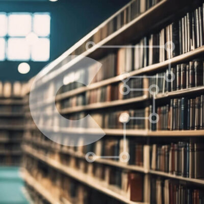 Intra Συλλεκτικό Ξύλινο Παζλ Plywood  4mm - Άδεια βιβλιοθήκη με σειρές βιβλίων Σε Ξύλινο Κουτί - Διαστάσεις Puzzle: 10x10 cm – 25 κομμάτια - Image 1