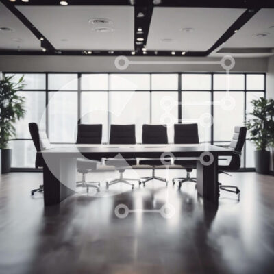 Intra Συλλεκτικό Ξύλινο Παζλ Plywood  4mm - Χώρος γραφείου με τραπέζι συνεδριάσεων Σε Ξύλινο Κουτί - Διαστάσεις Puzzle: 10x10 cm – 25 κομμάτια - Image 1