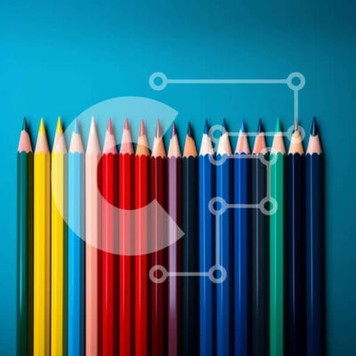 Intra Συλλεκτικό Ξύλινο Παζλ Plywood 4mm - Πολύχρωμα χρωματιστά μολύβια σε μαύρισμα φόντο Σε Ξύλινο Κουτί - Διαστάσεις: 10x10 cm – 25 κομμάτια - Image 1