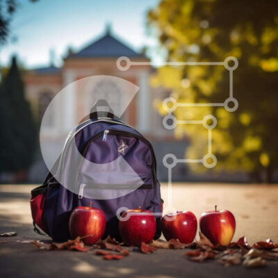 Intra Συλλεκτικό Ξύλινο Παζλ Plywood  4mm - Σακίδιο πλάτης με μήλα και φύλλα Σε Ξύλινο Κουτί - Διαστάσεις: 10x10 cm – 25 κομμάτια - Image 1