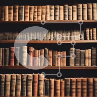 Intra Συλλεκτικό Ξύλινο Παζλ Plywood  4mm - Ιστορική βιβλιοθήκη με σειρές παλαιών βιβλίων Σε Ξύλινο Κουτί - Διαστάσεις Puzzle: 10x10 cm – 25 κομμάτια - Image 1