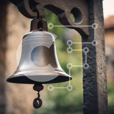 Intra Συλλεκτικό Ξύλινο Παζλ Plywood  4mm - Μεγάλη καμπάνα στο Iron Post Σε Ξύλινο Κουτί - Διαστάσεις: 10x10 cm – 25 κομμάτια - Image 1